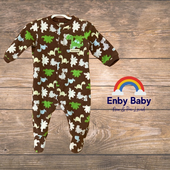 6-9m Fleece Zipper Pyjama - Picture 1 of 4